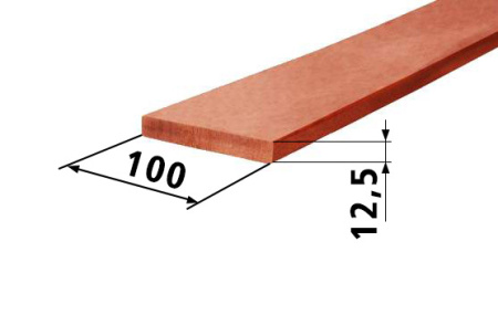 Шина медная ШМТ М1 12,5*100*4000 ГОСТ 434-78