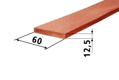 Шина медная ШМТ М1 12,5*60*4000 ГОСТ 434-78