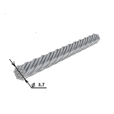 Канат стальной ГОСТ 3066-80 Ф 3,7 мм