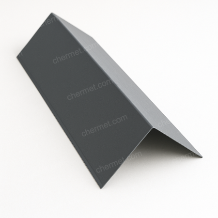 Конек плоский с подгибом 0,45x200x200x2000 RAL7024 графитовый-серый Конек плоский с подгибом 0,45x200x200x2000 RAL7024 графитовый-серый